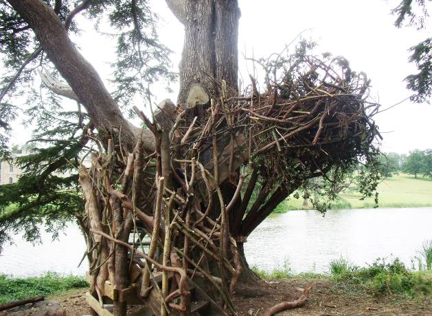 Empty Nest installation day 13 with stairs © Compton Verney