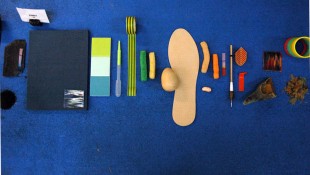 Collection of objects used by artist Beth Kettel