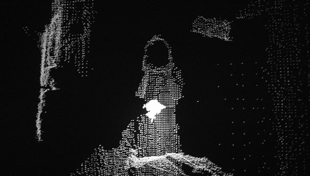 Image from Shadow Worlds (2012/13); Kinect video, black & white, looped. Part of the ongoing series Shadow Worlds | Writers’ Rooms Edition of 6.