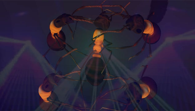 Computer-generated image of ants